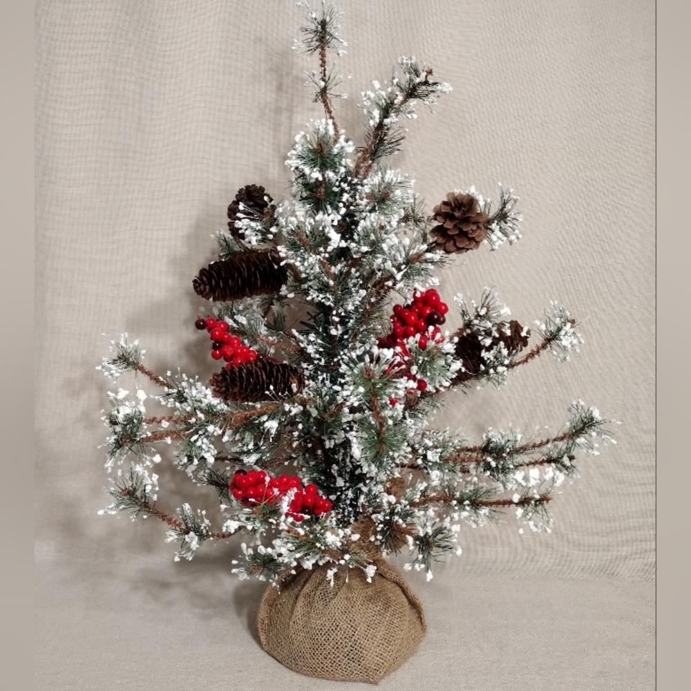 Rustic Flocked Tabletop Tree
